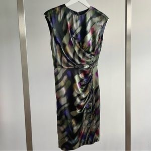 Etro Viscose Satin Sleeveless Sheath Dress